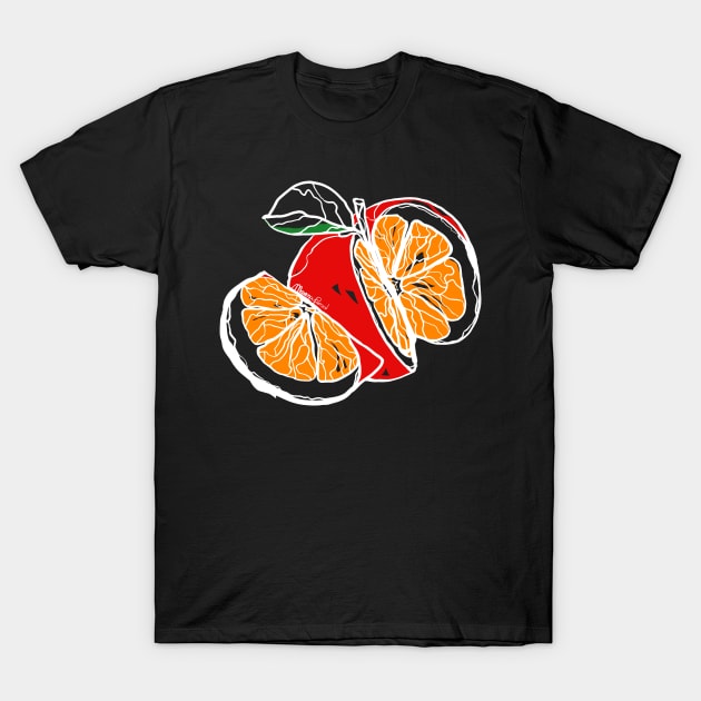 Single Line - This is an Apple (White) T-Shirt by MaxencePierrard